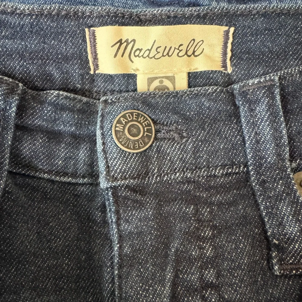 Madewell 10 High-Rise Skinny‎ Jeans Dark Indigo Wash Size 25 Whiskered Stretch